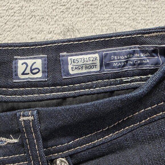 Miss Me Jeans Womens 26 Dark Wash Easy Boot Sequin Pockets Embellished JE5731EZR - Picture 5 of 11